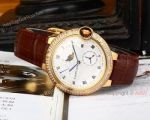 Fake Cartier Ballon Bleu Watch Grand Complications Gold Case 43mm Diamond Bezel